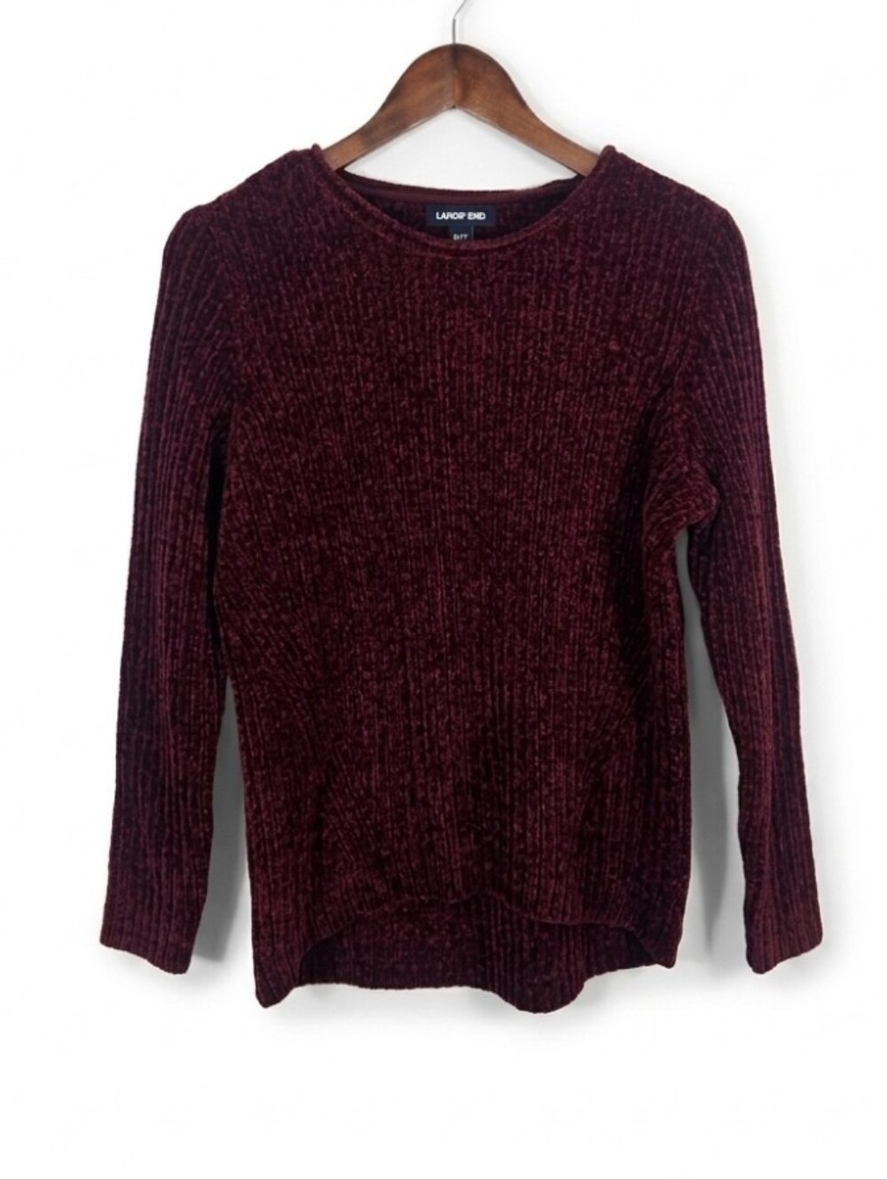 Land's End maroon cozy sweater